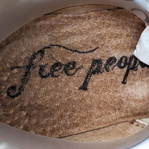 Free People Women Jesse Cutout Summer Cream Leather Platform Festival Boots 8US - Picture 10 of 12